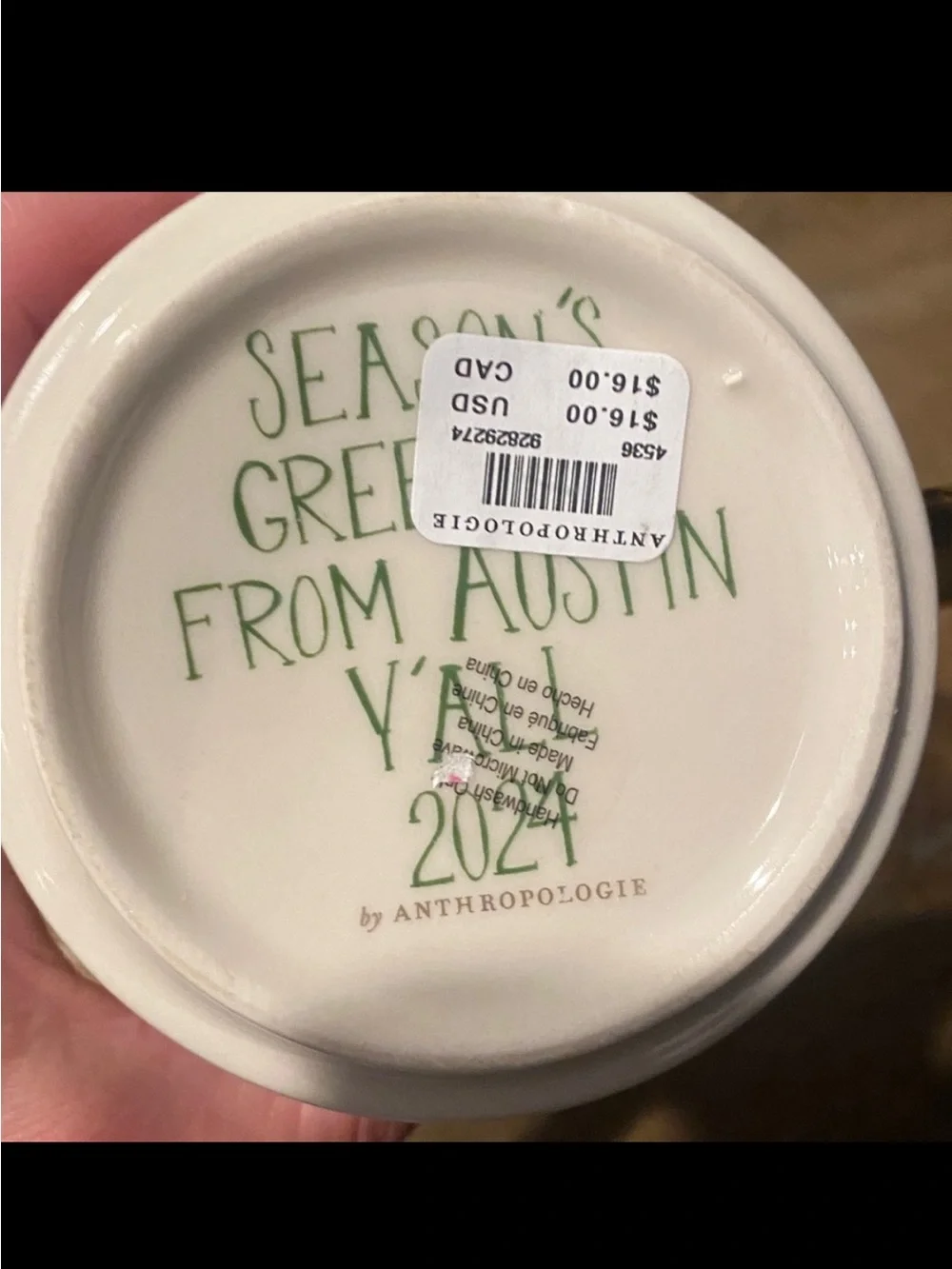 Anthropologie Holiday In The City - Austin Texas Mug 2024 New with Tags